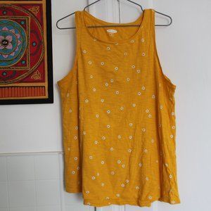 Old Navy Yellow Tank With Daisy Print